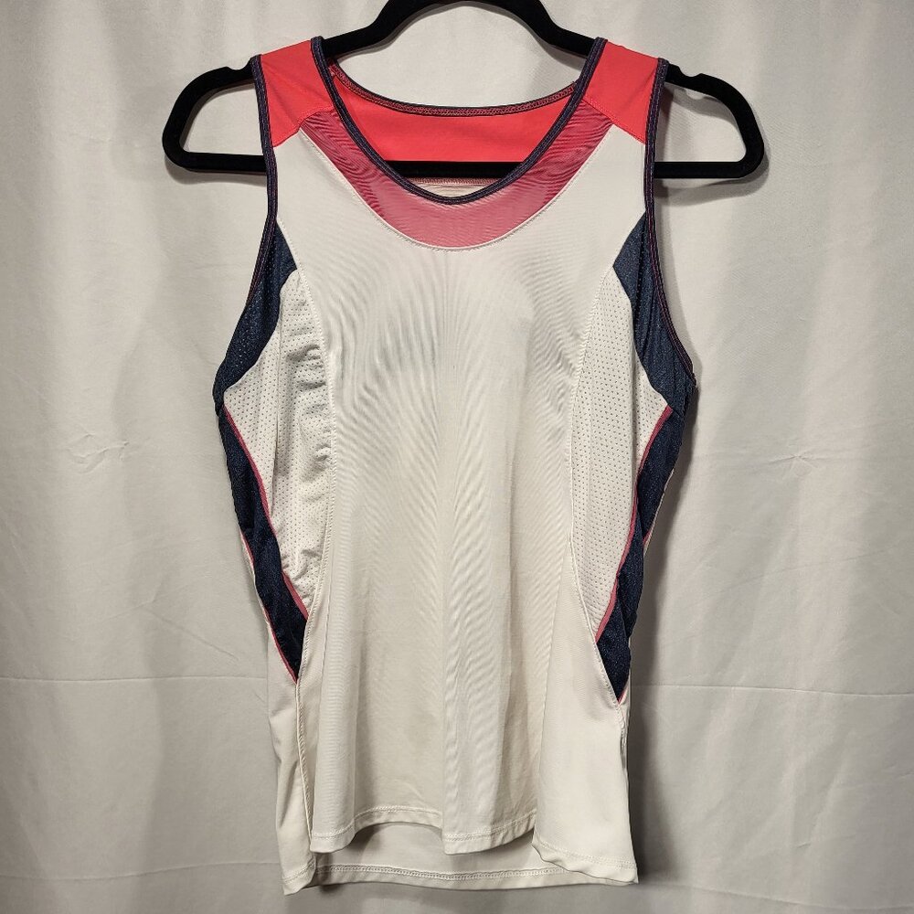 Lucky in Love White and Pink Tank Top